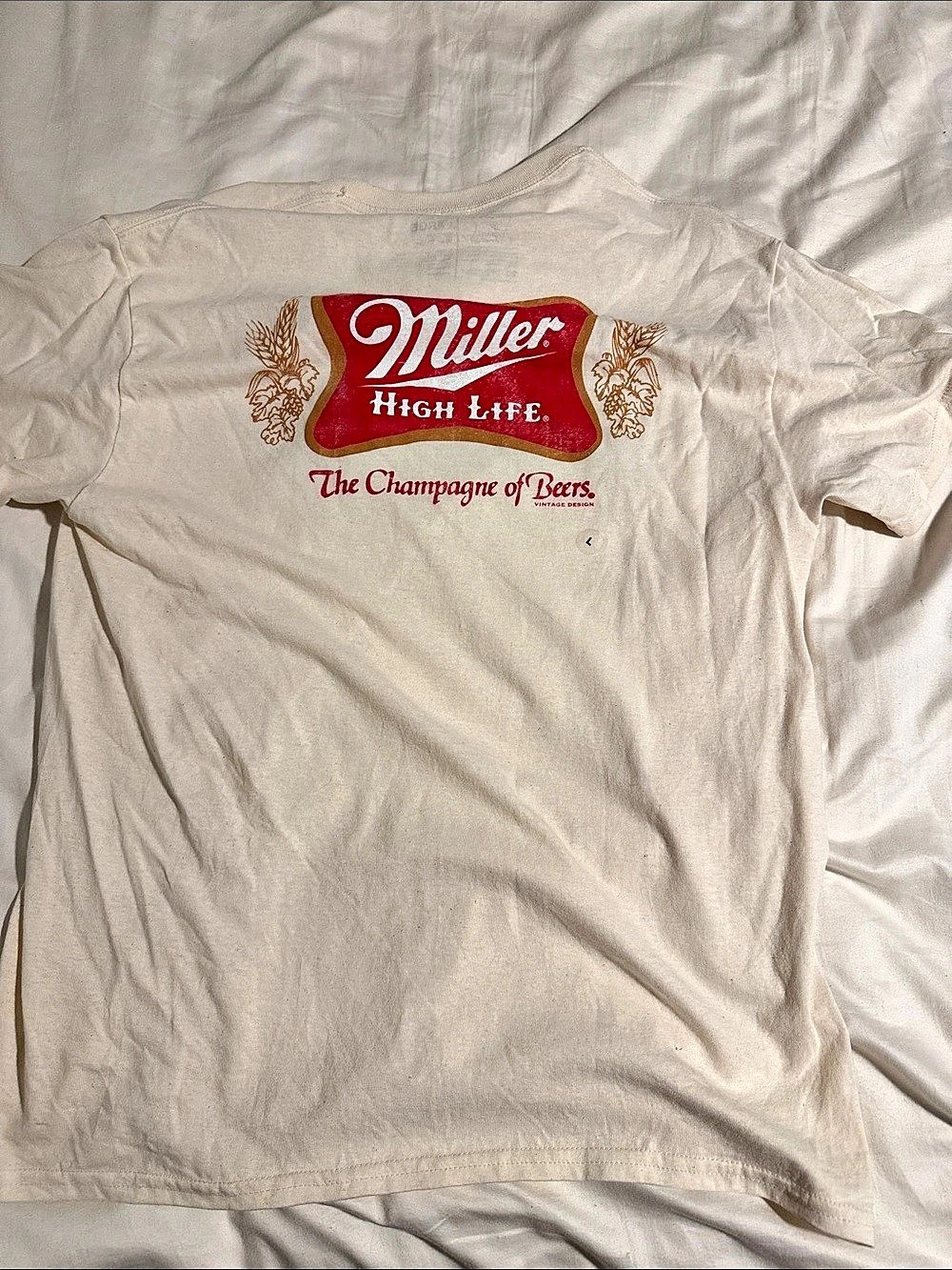 Miller High Life Graphic Tee Size Large